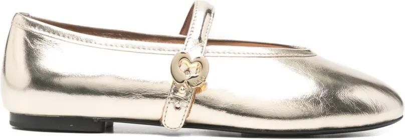 Maje Ballerina's met gespdetail en bandje Goud