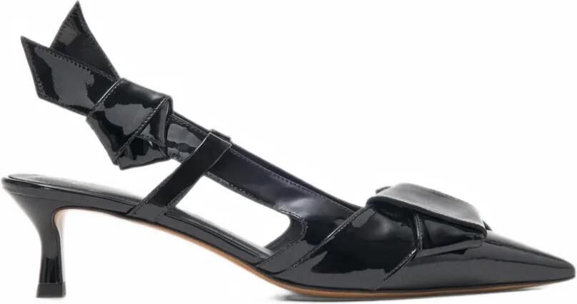 Maje Slingback pumps met strikdetail Zwart