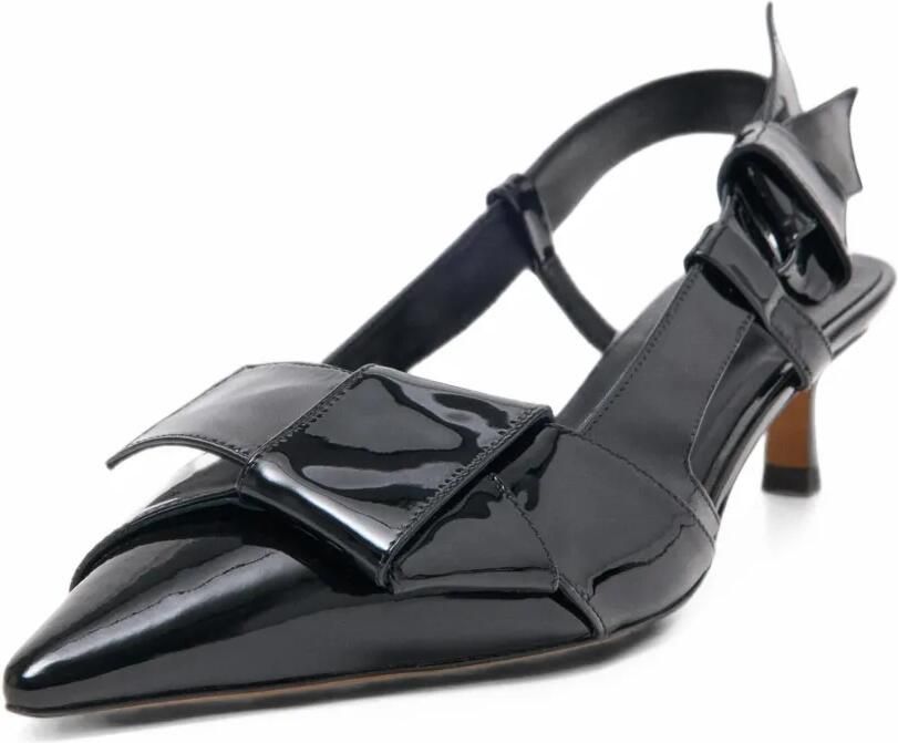 Maje Slingback pumps met strikdetail Zwart - Foto 4