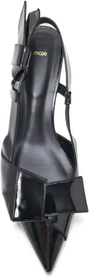 Maje Slingback pumps met strikdetail Zwart - Foto 5