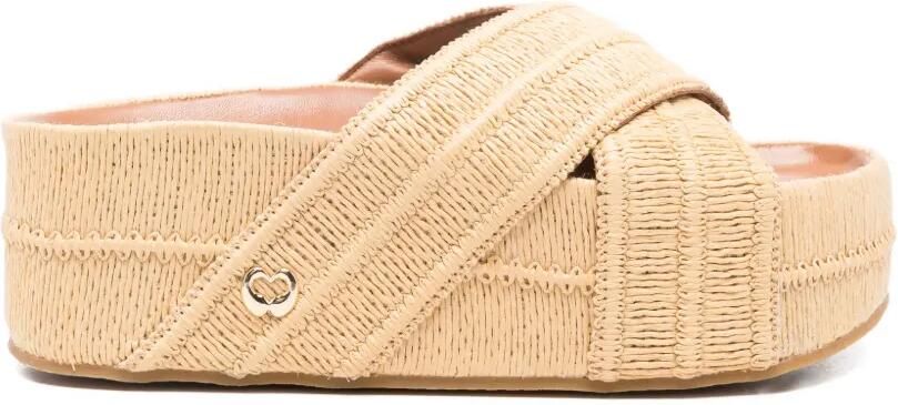 Maje Geweven muiltjes Beige