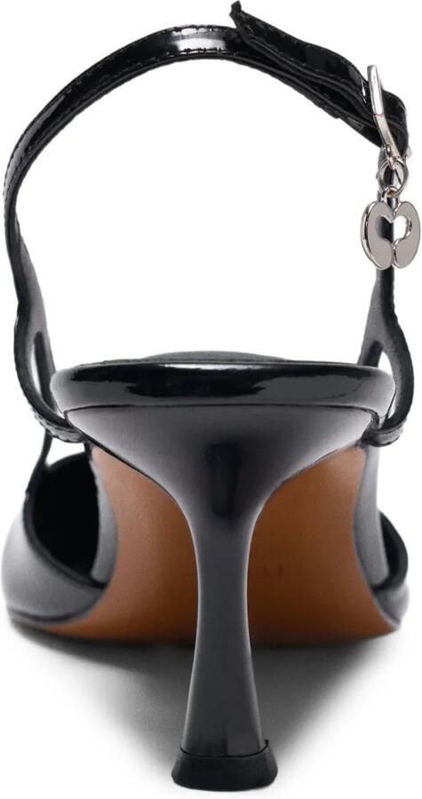 Maje Lakleren slingbacks pumps Zwart - Foto 4