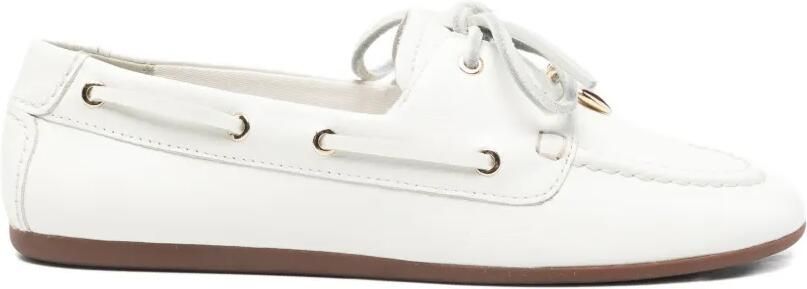 Maje Leren bootschoenen Wit