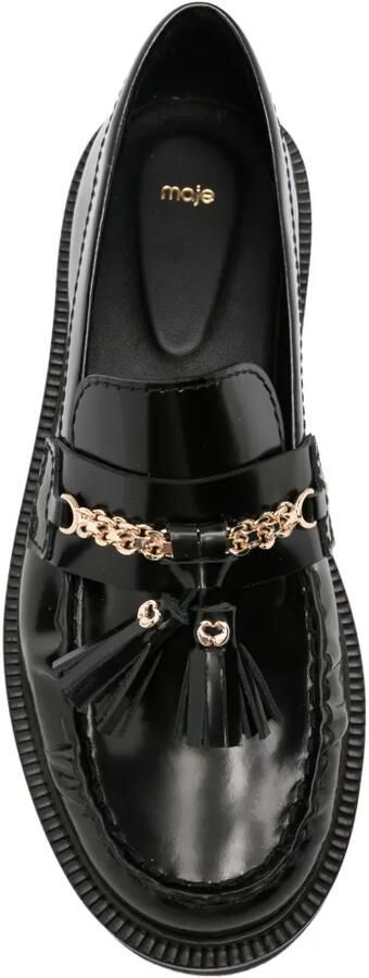 Maje Loafers met kwastje en schakelketting Zwart - Foto 4