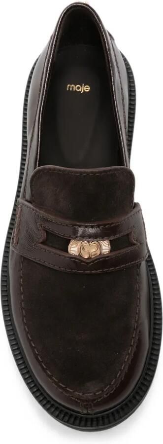 Maje Loafers met logoplakkaat Bruin - Foto 2