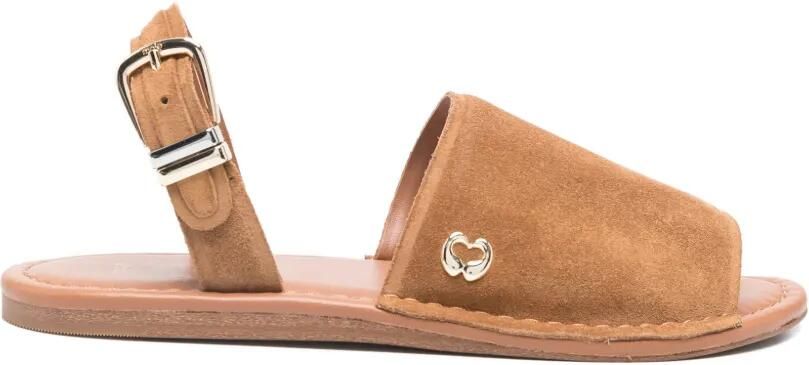 Maje Platte sandalen Bruin