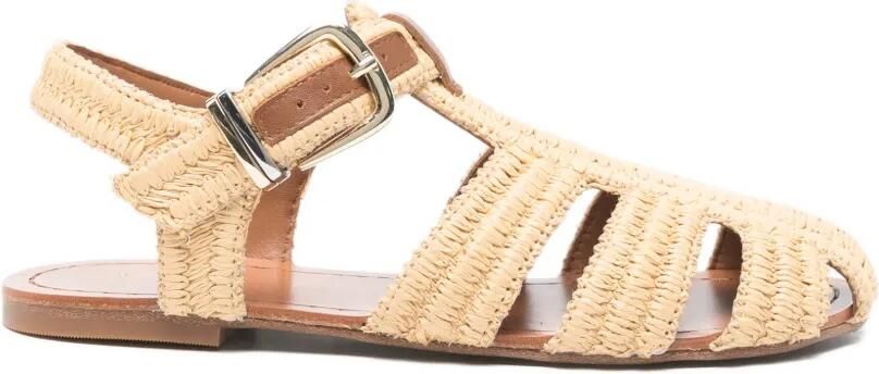 Maje Platte sandalen met bandje Beige