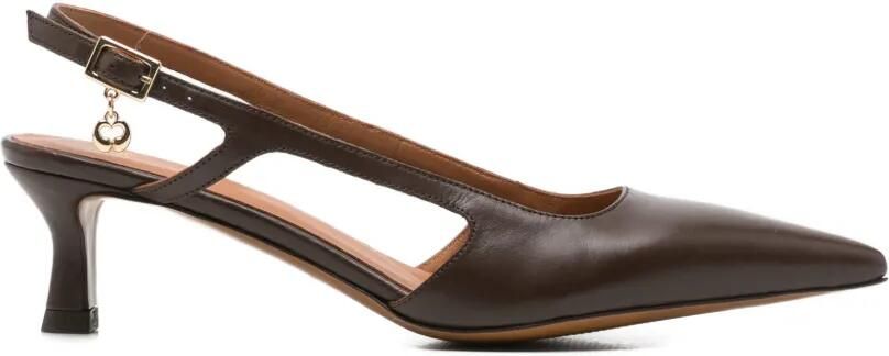 Maje Slingback pumps met puntige neus Bruin