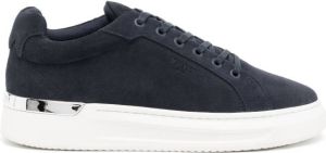 Mallet debossed logo suede sneakers Blauw