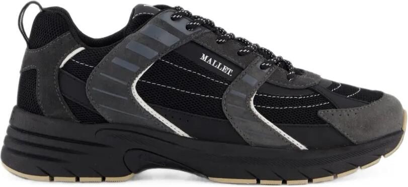 Mallet Holloway mesh-panels low-top sneakers Zwart
