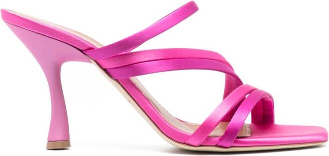 Malone Souliers Sandalen met bewerkte hak Roze