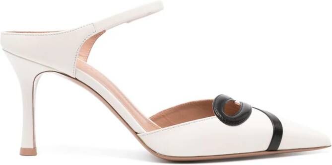 Malone Souliers Bonnie 80mm leren muiltjes Wit