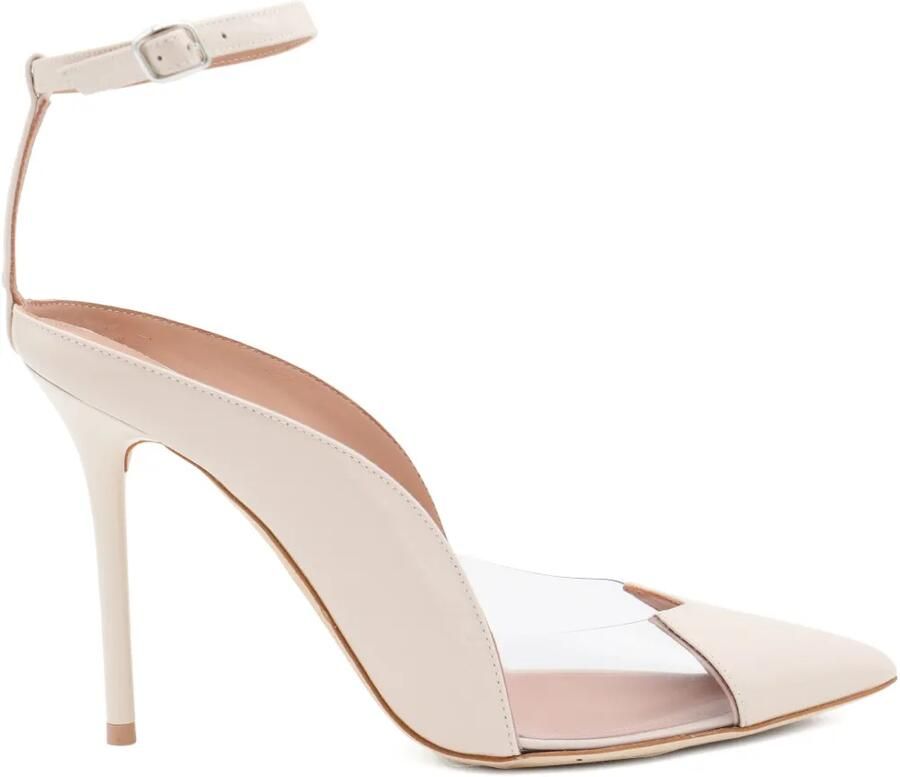 Malone Souliers 100 mm Malia pumps met enkelbandje Beige