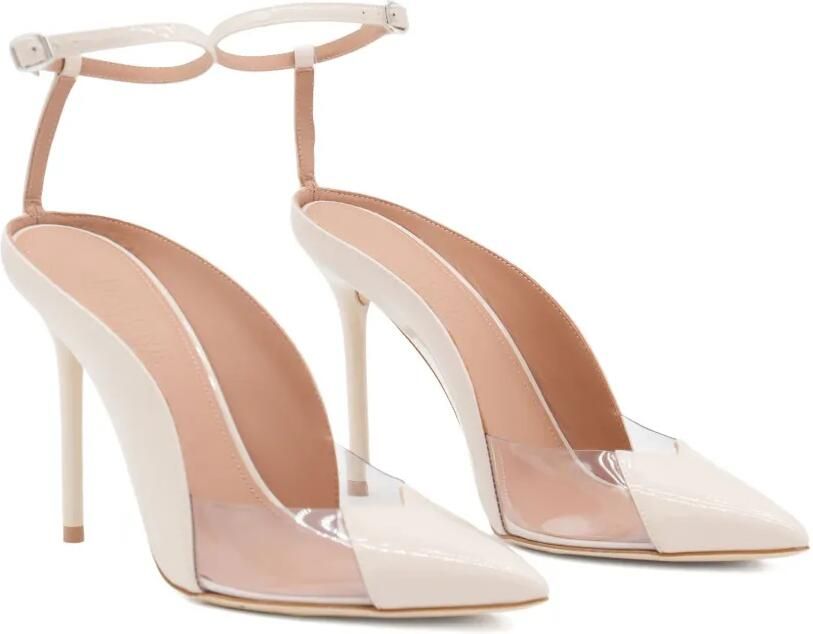 Malone Souliers 100 mm Malia pumps met enkelbandje Beige - Foto 4