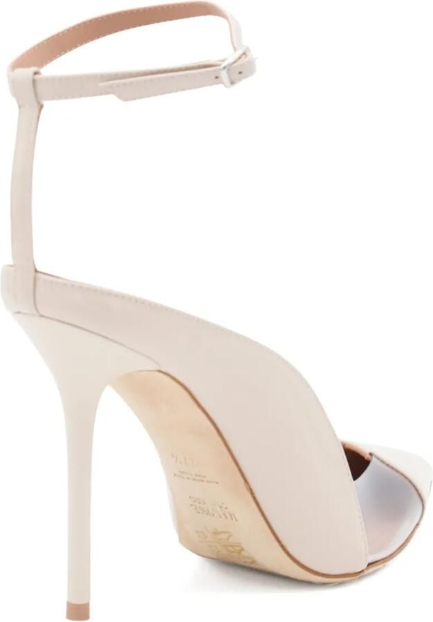 Malone Souliers 100 mm Malia pumps met enkelbandje Beige - Foto 3
