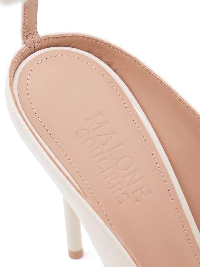 Malone Souliers 100 mm Malia pumps met enkelbandje Beige - Foto 2