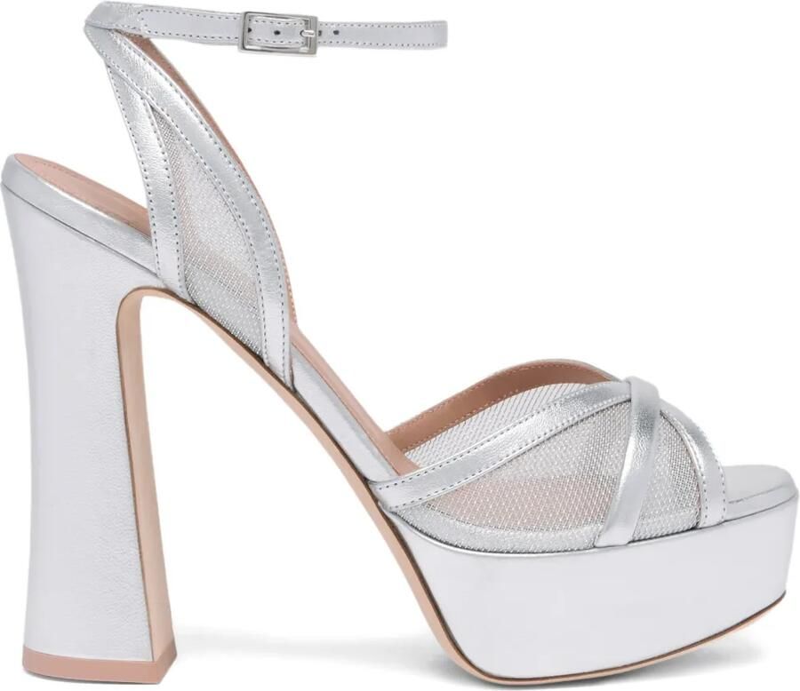 Malone Souliers 125 mm Sylvie sandalen Zilver