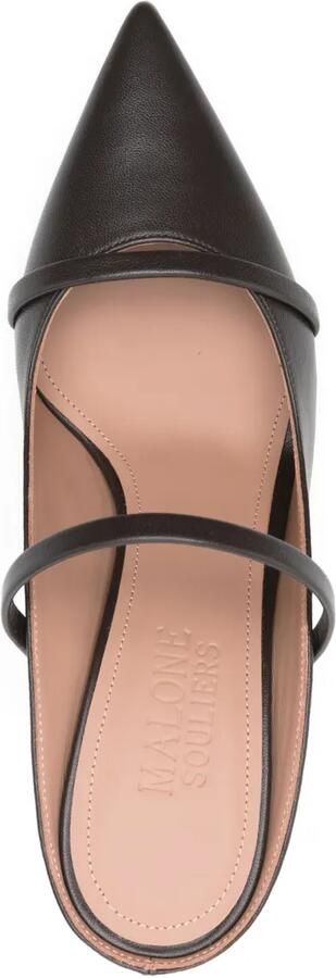 Malone Souliers 70 mm leren muiltjes met puntige neus Bruin - Foto 4