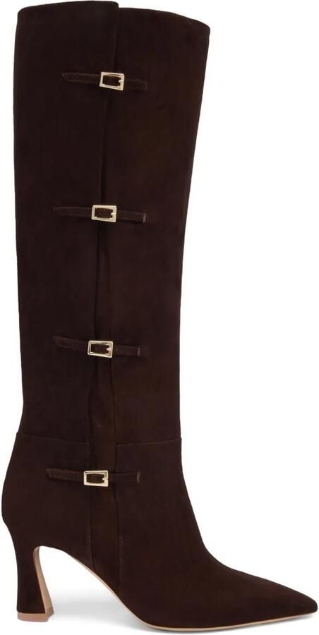 Malone Souliers 70 mm Nolan suède knielaarzen met gespdetail Bruin