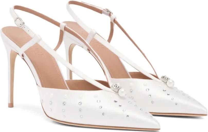 Malone Souliers 90 mm pumps verfraaid met kristallen Wit - Foto 4