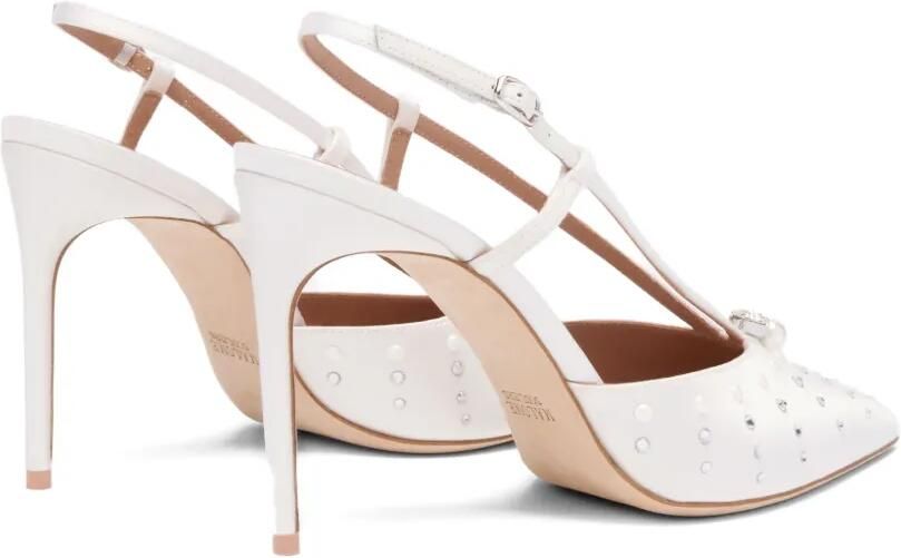 Malone Souliers 90 mm pumps verfraaid met kristallen Wit - Foto 5