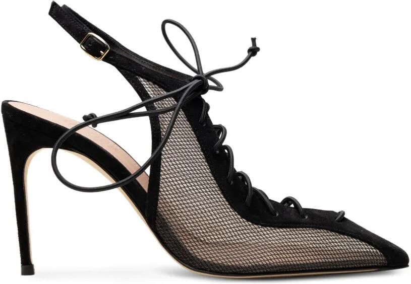 Malone Souliers Alia pumps met veters Zwart