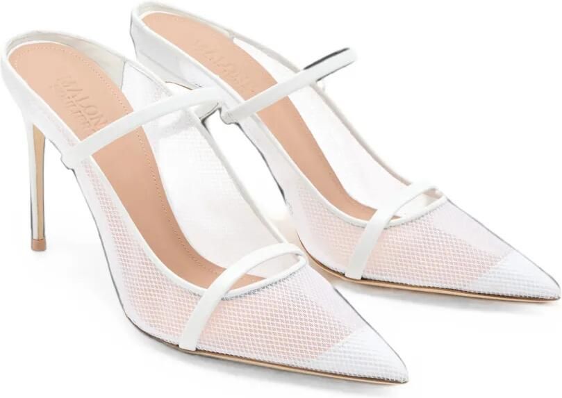 Malone Souliers Aurora muiltjes met mesh vlakken Wit - Foto 3