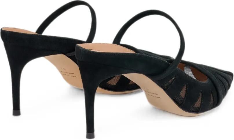 Malone Souliers Aurora muiltjes met mesh vlakken Zwart
