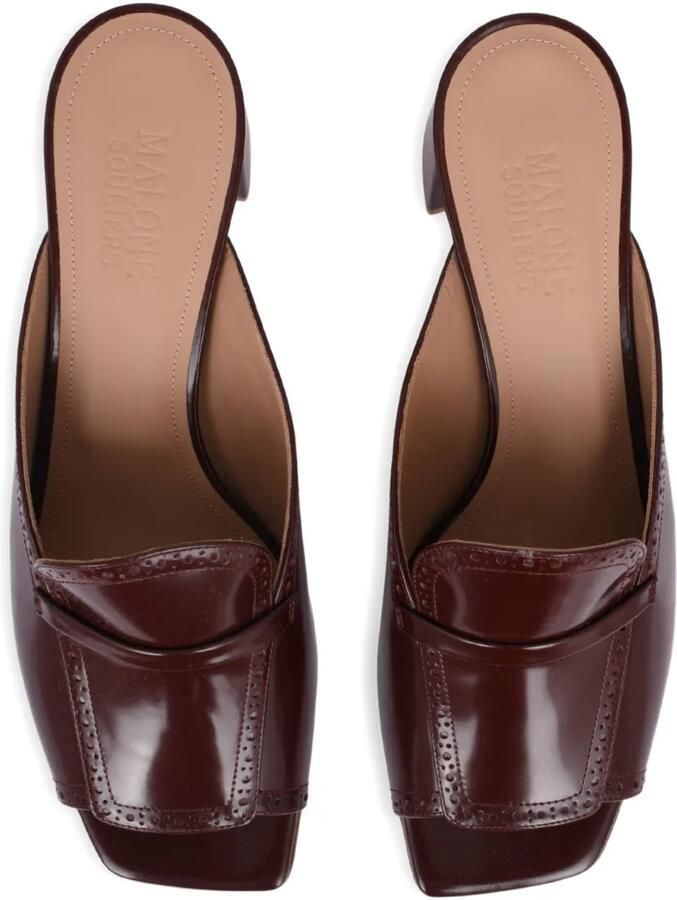 Malone Souliers Bellamy sandalen met vierkante neus Bruin