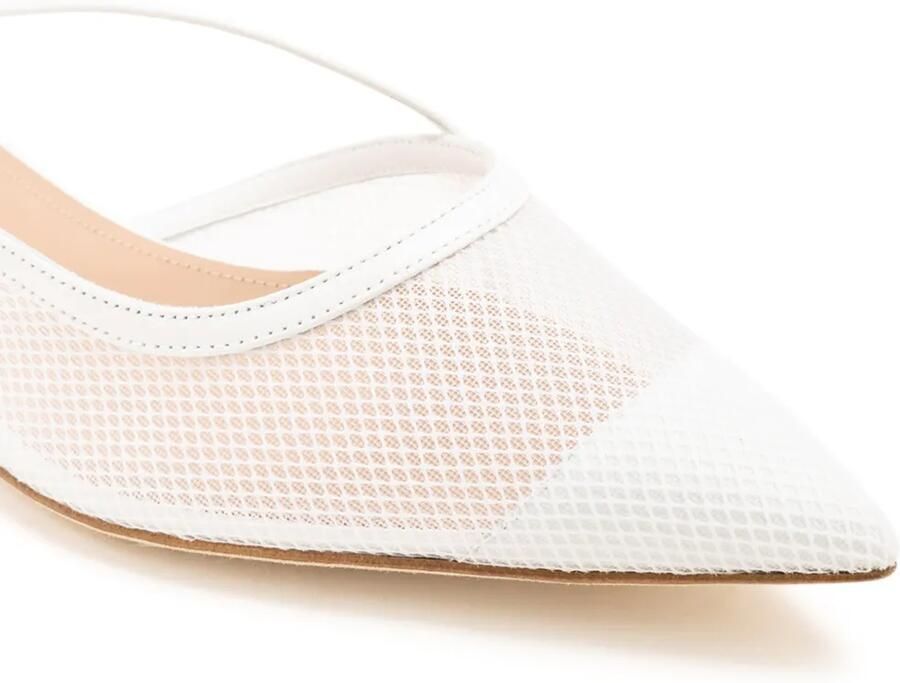 Malone Souliers Bettina ballerina's met mesh en gesp Wit - Foto 2