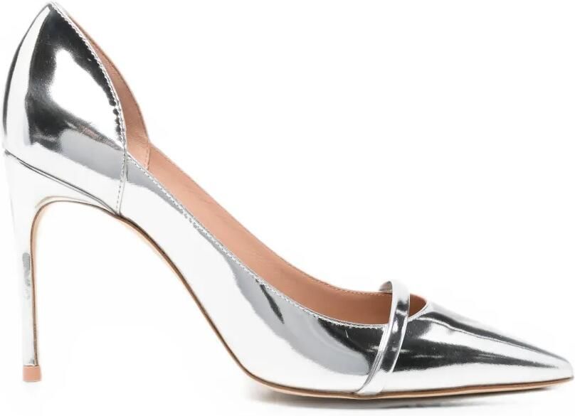 Malone Souliers Crawford metallic leren pumps Zilver