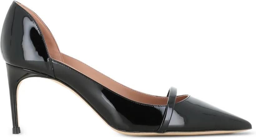 Malone Souliers Crawford pumps met puntige neus en lakleren afwerking Zwart