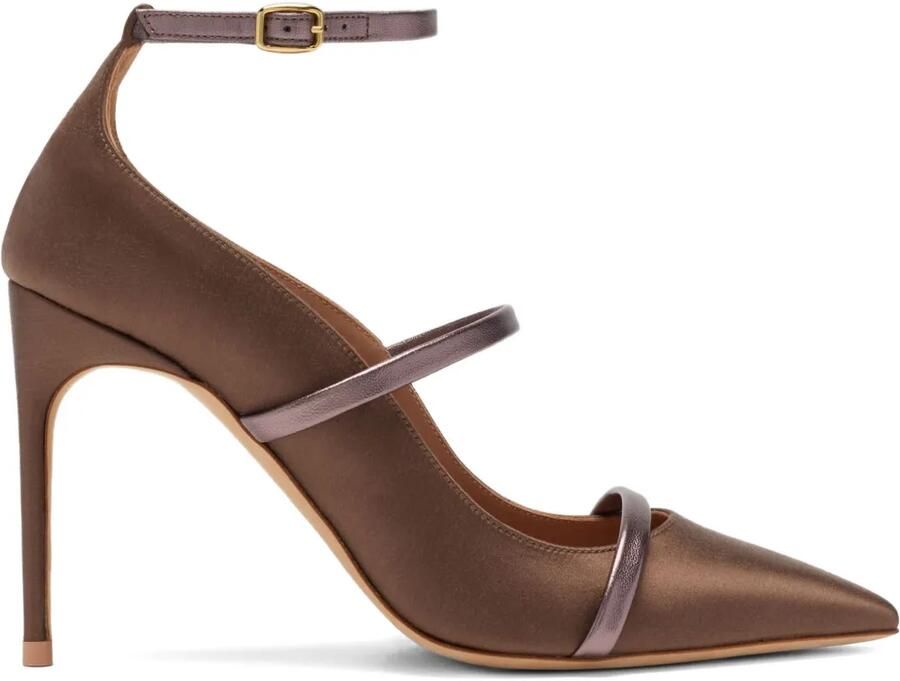 Malone Souliers Diaz pumps met bandje Bruin