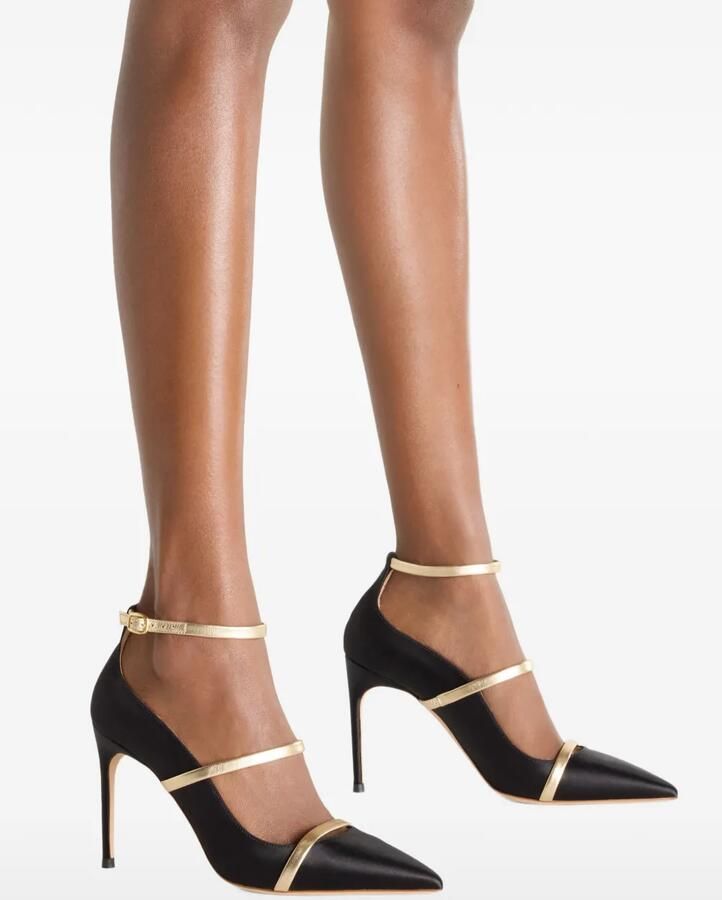 Malone Souliers Diaz pumps met hak Zwart - Foto 2