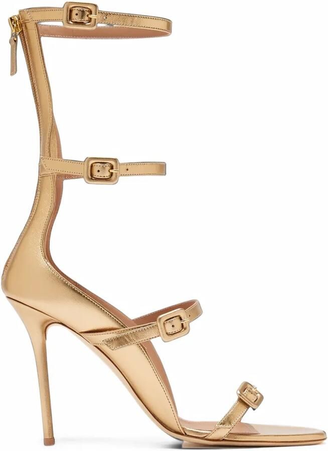 Malone Souliers Dido sandalen met gespbandje en hak Goud