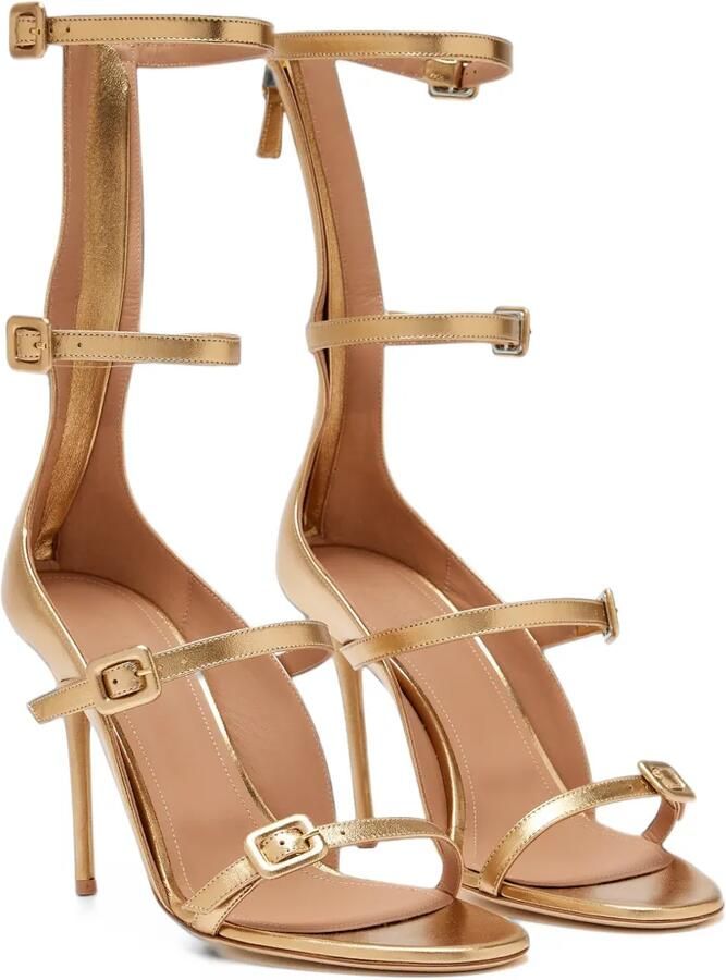 Malone Souliers Dido sandalen met gespbandje en hak Goud - Foto 3