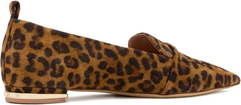 Malone Souliers Dora loafers met dierenprint Bruin - Foto 4