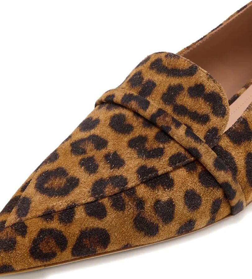 Malone Souliers Dora loafers met dierenprint Bruin - Foto 2