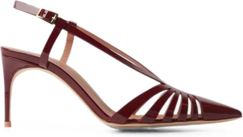 Malone Souliers Janette 70 gekooide slingback pumps Rood