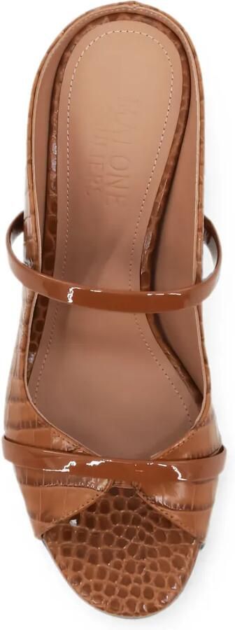Malone Souliers Lakleren sandalen met krokodillen-reliëf Bruin - Foto 4