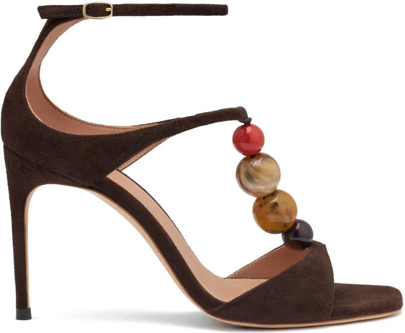 Malone Souliers Leia sandalen verfraaid met kralen Bruin