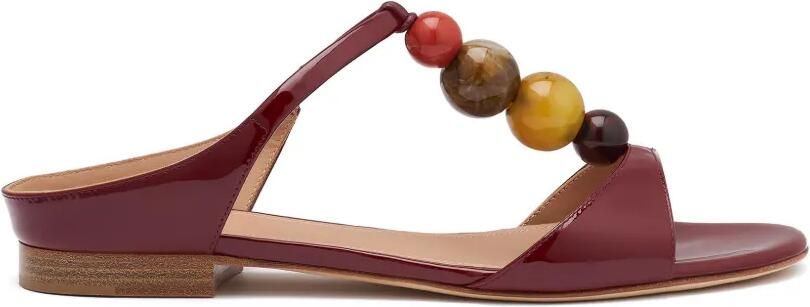Malone Souliers Lena lakleren sandalen verfraaid met kralen Rood