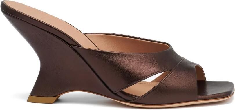Malone Souliers Lourdes sandalen met sleehak Bruin