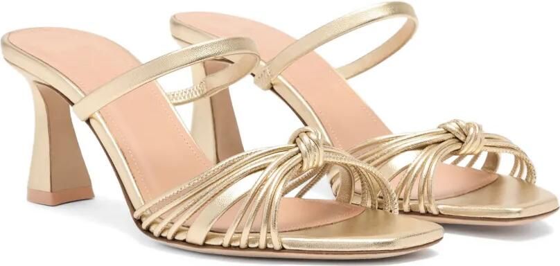 Malone Souliers Lucinda geknoopte leren sandalen Goud - Foto 4