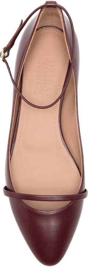Malone Souliers Mary ballerina's met enkelbandje Rood