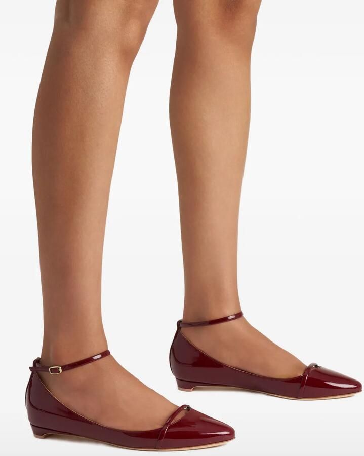 Malone Souliers Mary Jane lakleren ballerina's Rood - Foto 2