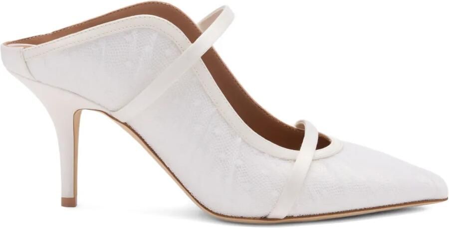 Malone Souliers Maureen 70mm muiltjes Wit