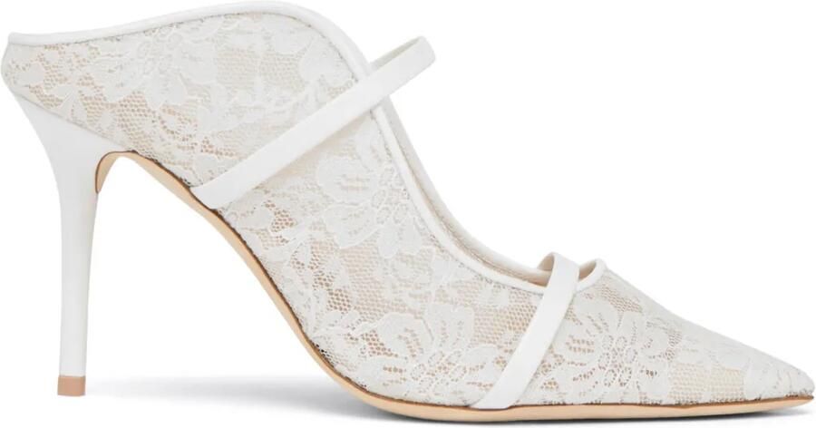 Malone Souliers Maureen 85mm muiltjes Wit