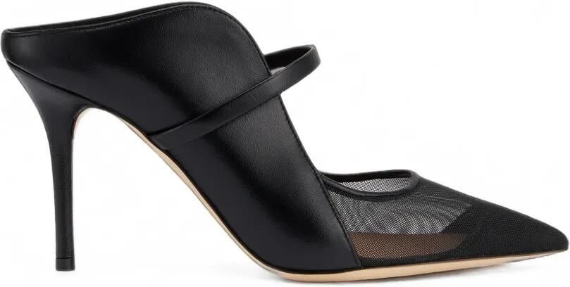 Malone Souliers Maureen Arc muiltjes met mesh vlak Zwart