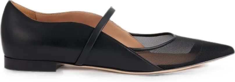 Malone Souliers Maureen Arc platte pumps met mesh vlak Zwart